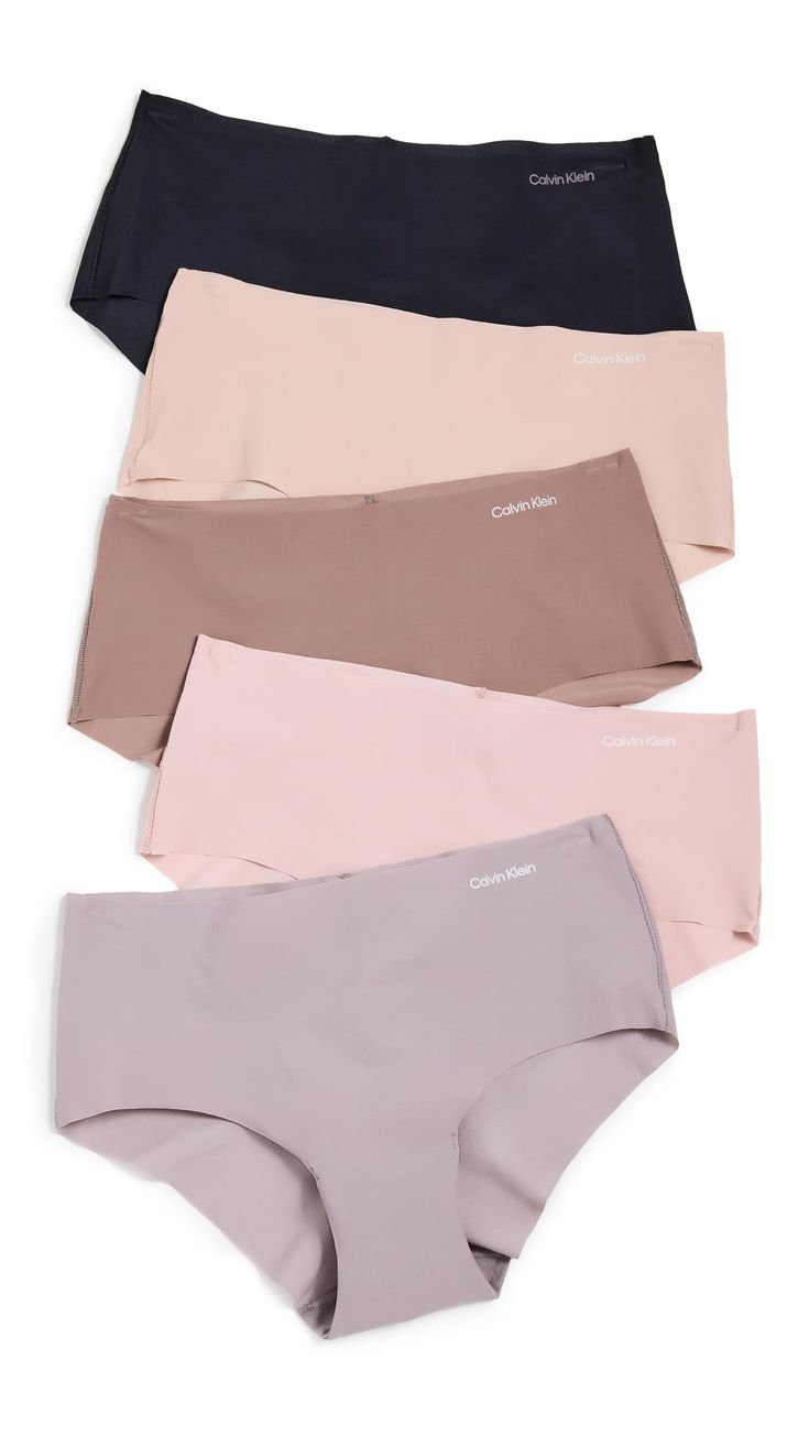 Calvin Klein Women's Invisibles Seamless Hipster Panties Pack of -5
