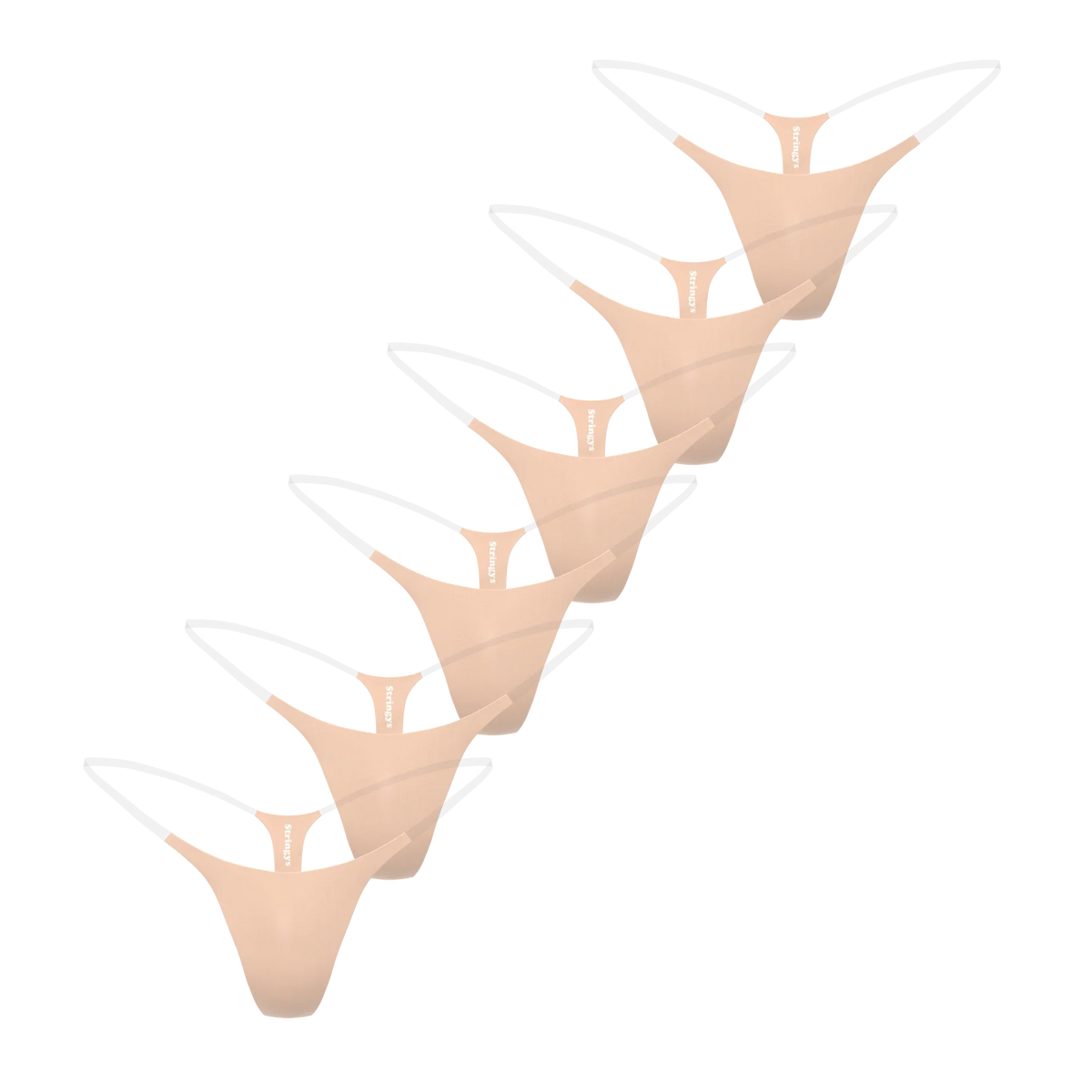 6 PACK NUDE INVISIBLE UNDERWEAR